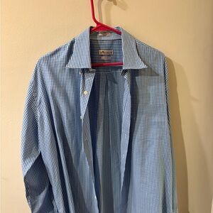 Peter Millar Light Blue Gingham Shirt